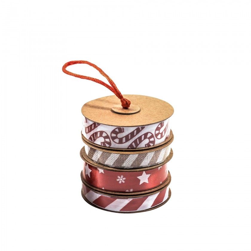 Bobine 4 Fitas Natal Sortidas 300cm Bobine 4 Fitas Natal Sortidas 300cm