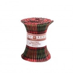Rolo Fita Natal Padrão Vermelho/Verde Rolo Fita Natal Padrão Vermelho/Verde