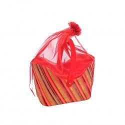 Cesta Natal com Bolsa Tule 43X29X27cm