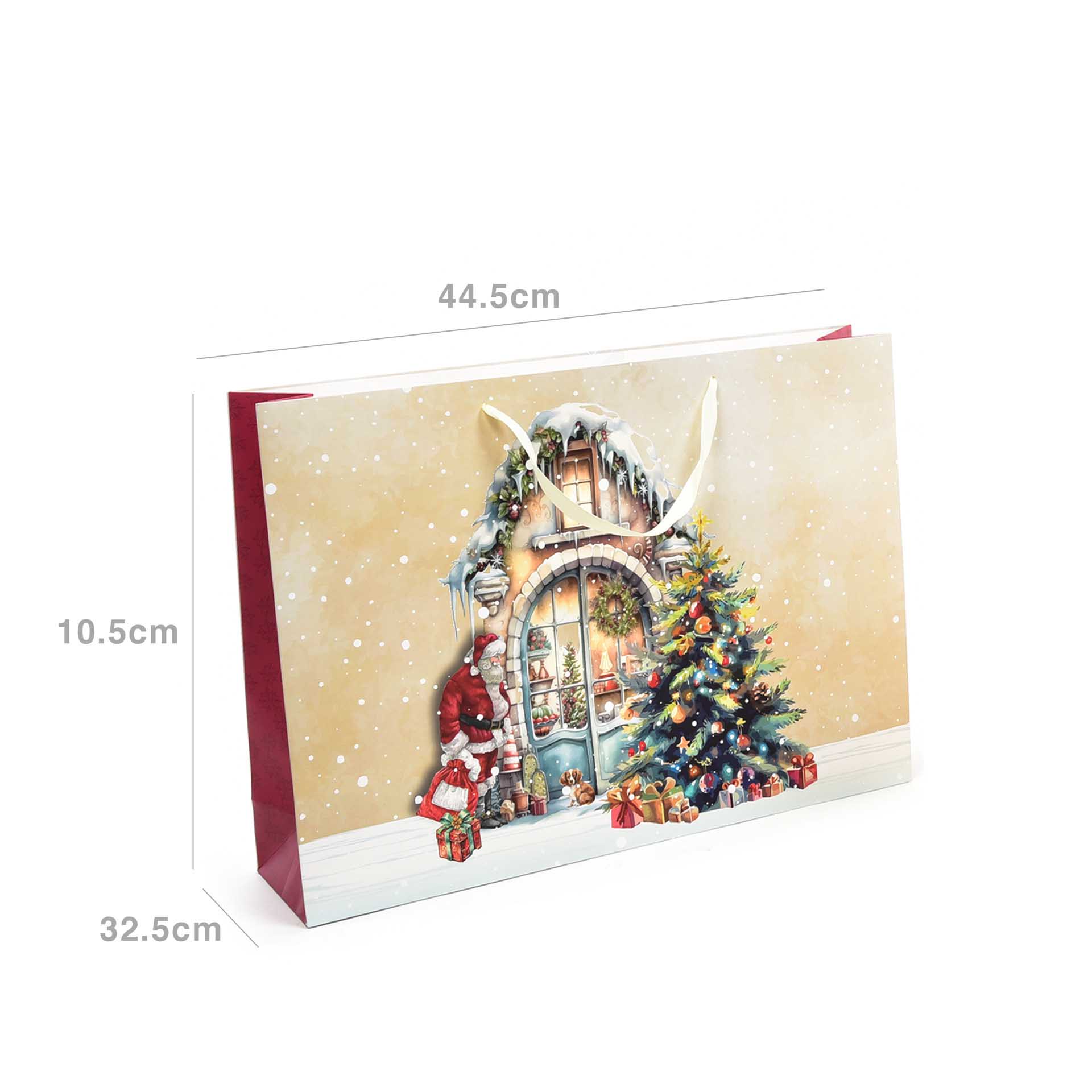 Saco Papel Natal Casa Natal 44.5X10.5X32.5cm