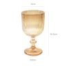 Copo com pé vidro wave gold 350ml 9X16.5cm Copo com pé vidro wave gold 350ml 9X16.5cm