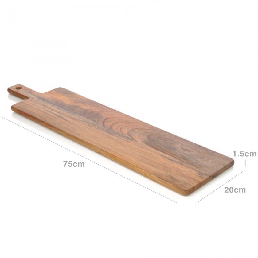 Tábua Cortar / Servir Madeira Natural com Pega 20X75X1.5cm Tábua Cortar / Servir Madeira Natural com Pega 20X75X1.5cm