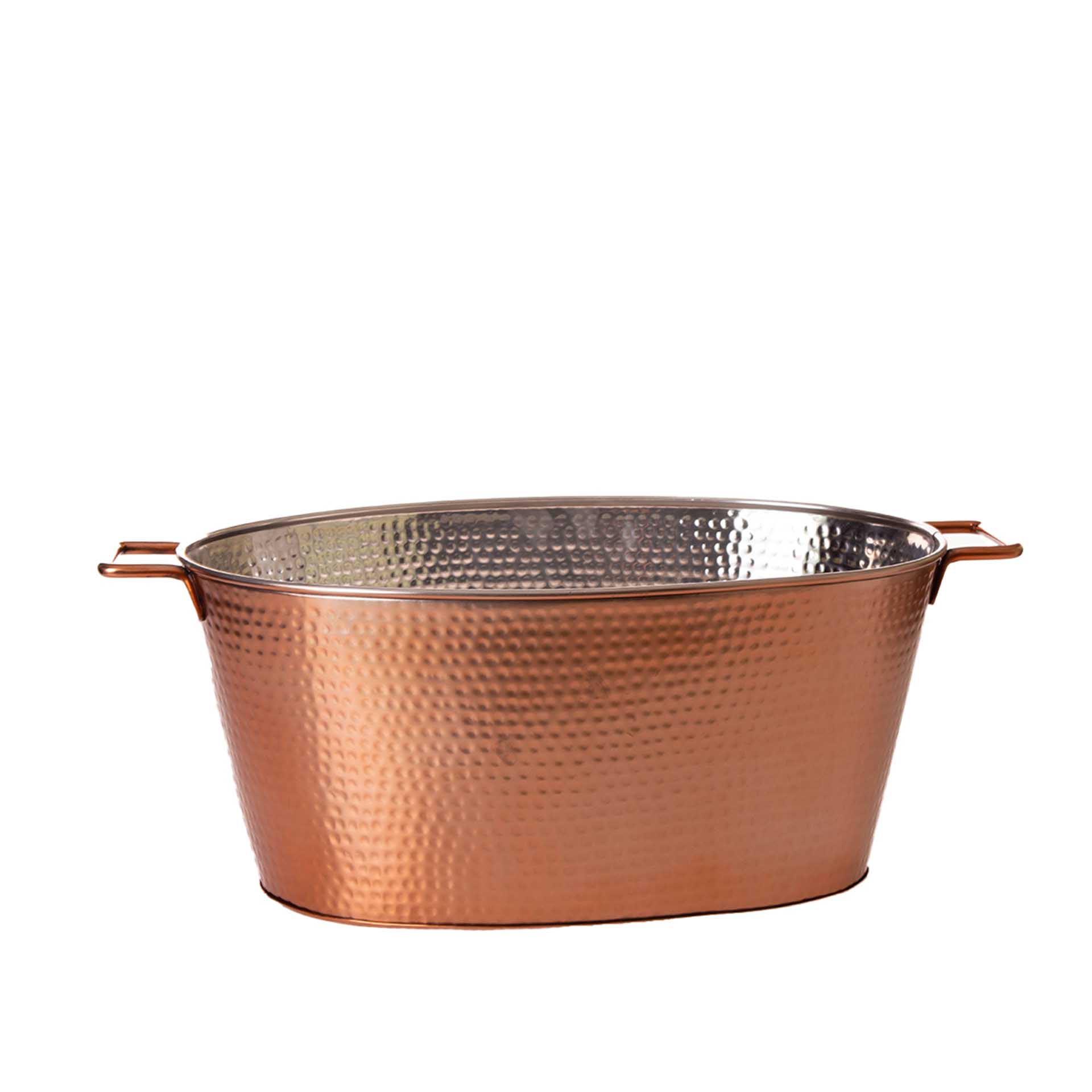 Balde Porta Garrafas Aço Martelado 58X35X23cm