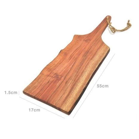 Tábua Cortar / Servir Madeira Natural com Pega 55X17X1.5cm - Image product