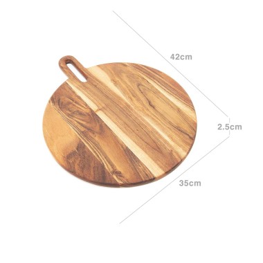 T�bua Cortar / Servir Madeira Natural com Pega 42X35X1.5cm