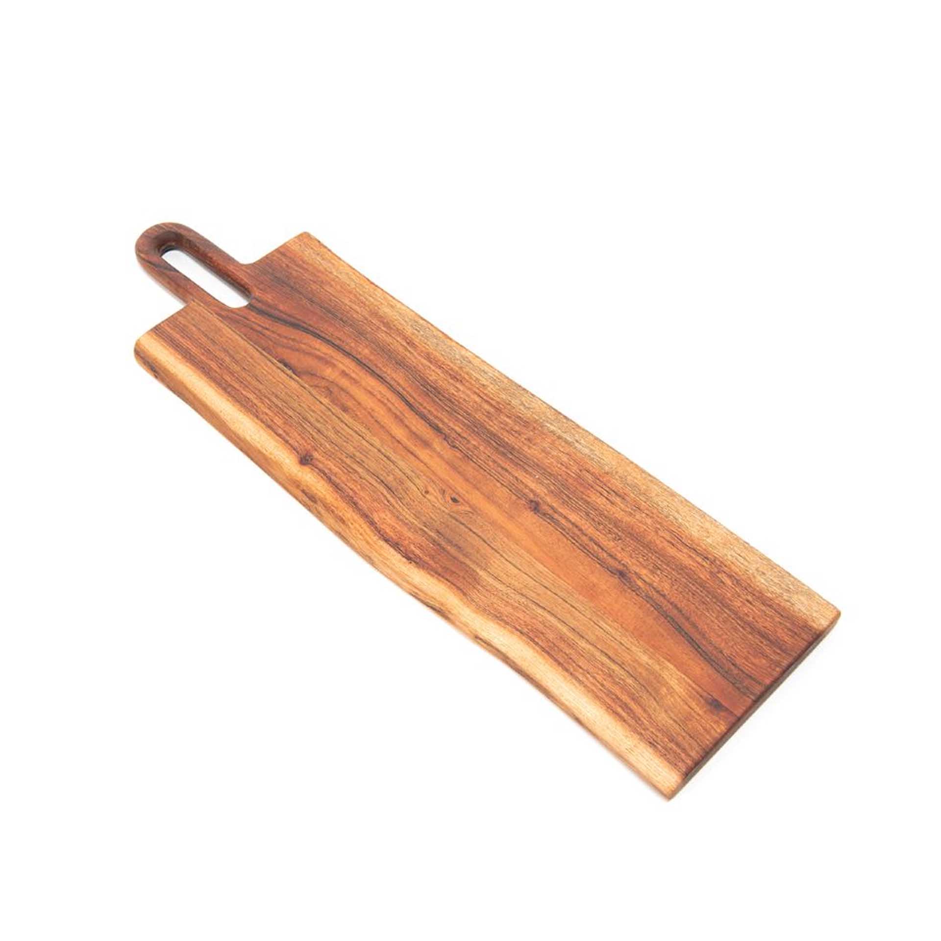 Tábua Cortar / Servir Madeira Natural com Pega 55X16X1.5cm