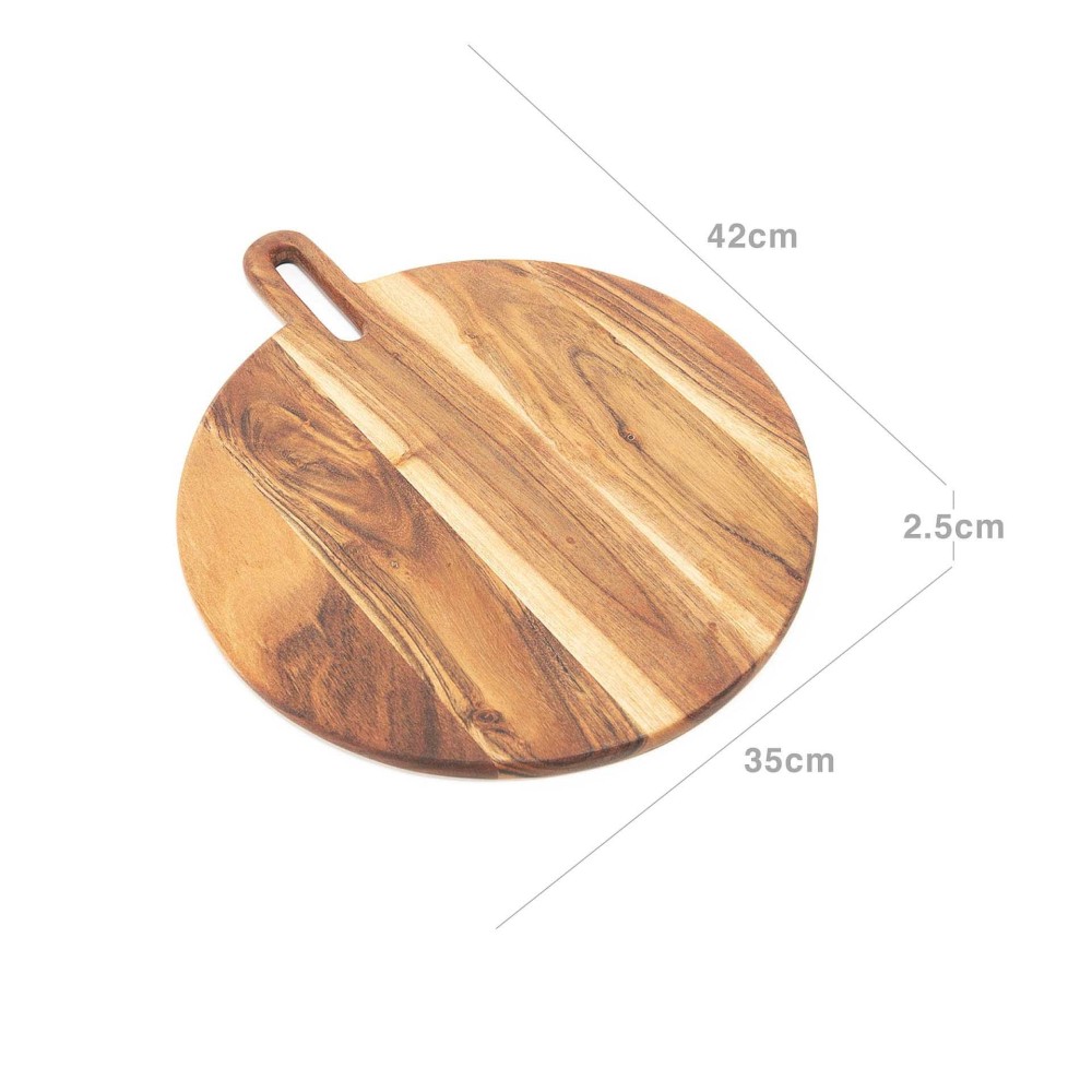T�bua Cortar / Servir Madeira Natural com Pega 42X35X1.5cm