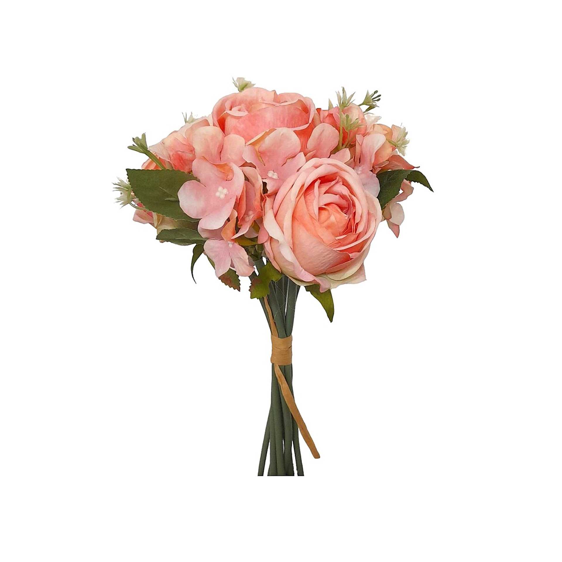 Bouquet Rosas com Hortenses 30cm