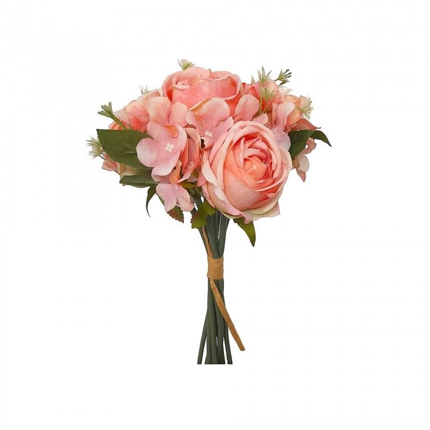 Bouquet Rosas com Hortenses 30cm