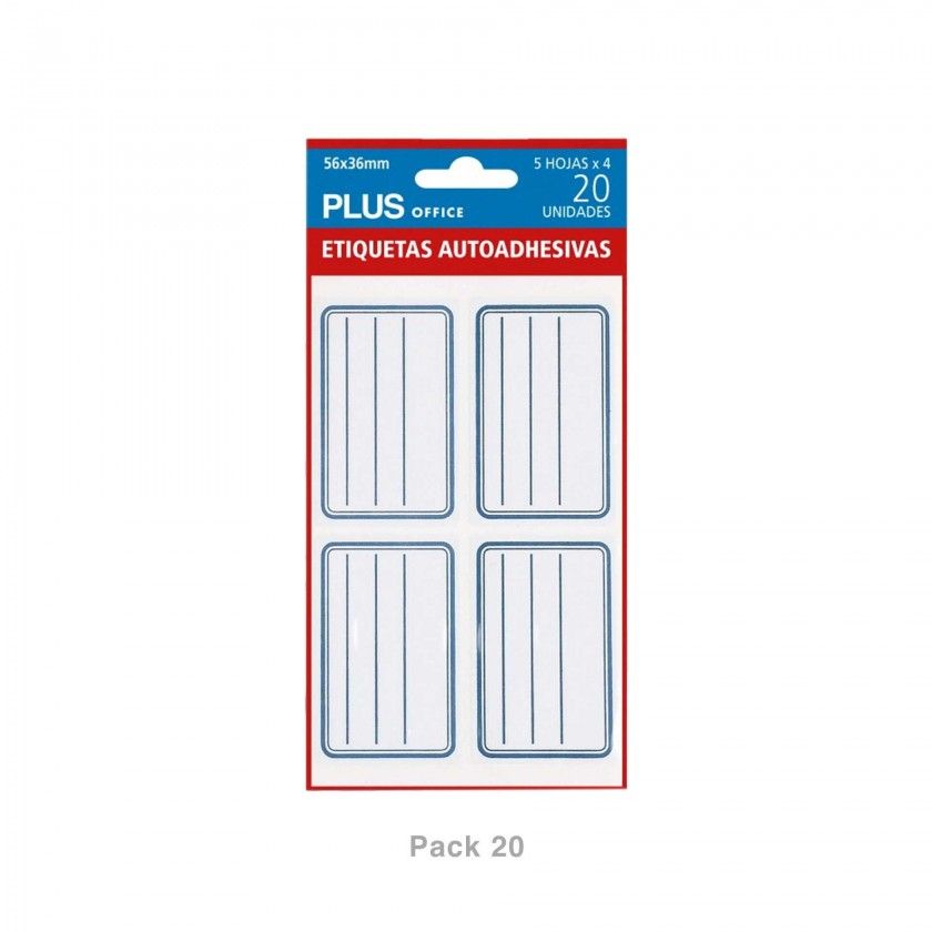 Etiquetas Autocolantes 56X36mm Pack 20 Etiquetas Autocolantes 56X36mm Pack 20