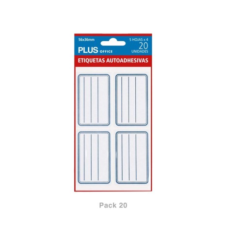Etiquetas Autocolantes 56X36mm Pack 20 - Image product