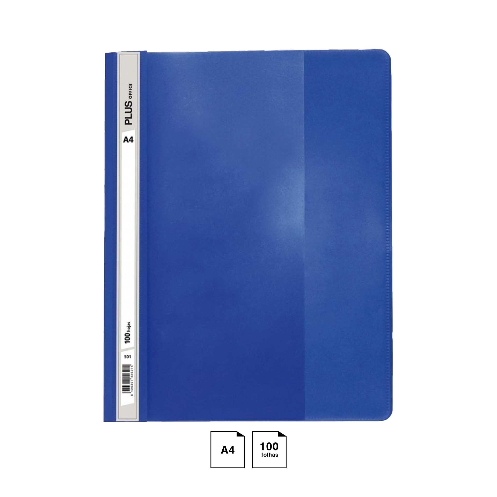 Dossier Classificador Azul A4 100 Folhas 24X31cm
