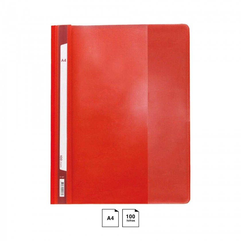 Dossier Classificador Vermelho A4 100 Folhas 24X31cm