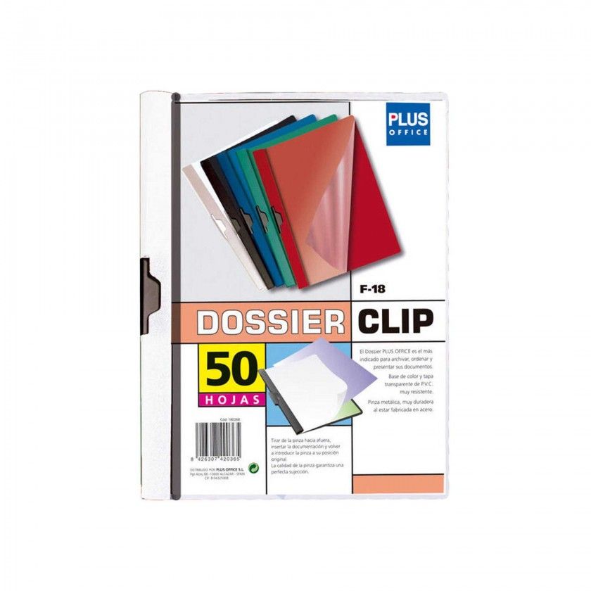 Dossier Clip Metal Lateral Branco A4 50 Folhas 240X310mm