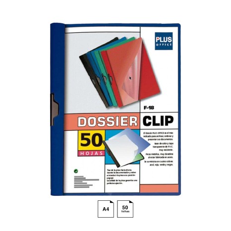 Dossier Clip Metal Lateral Azul A4 50 Folhas 240X310mm - Image product