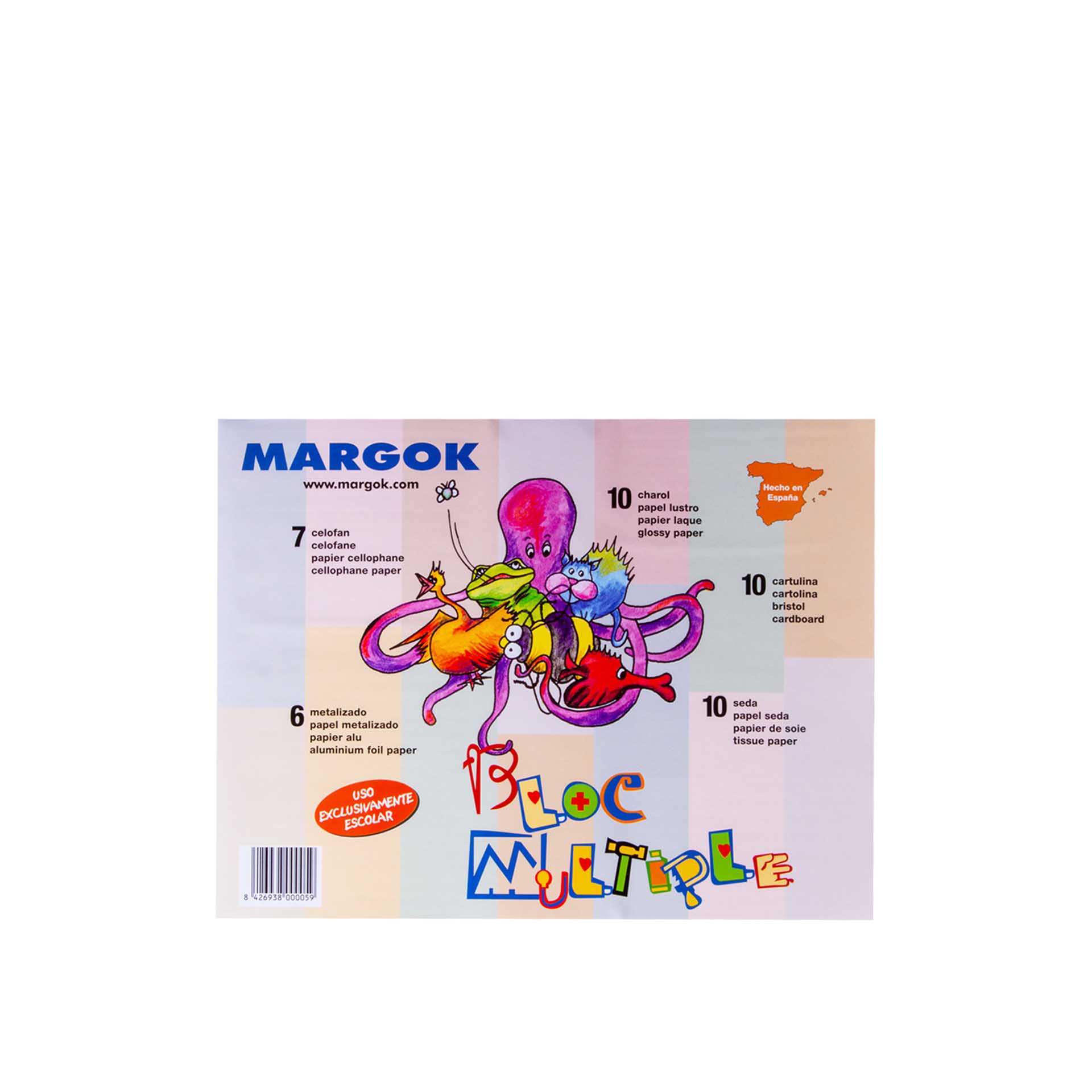 Bloco Manualidades 43 Folhas Cores Sortidas 34X32cm