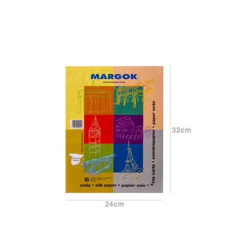 Bloco 10 Folhas Seda Cores Sortidas A4 - Image product