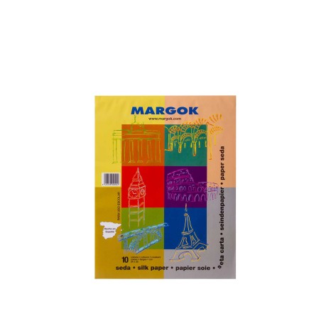 Bloco 10 Folhas Seda Cores Sortidas A4 - Image product
