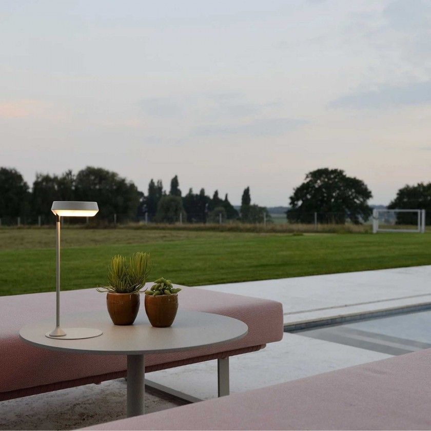 Candeeiro Mesa Mirai Branco 10X3X28.6cm