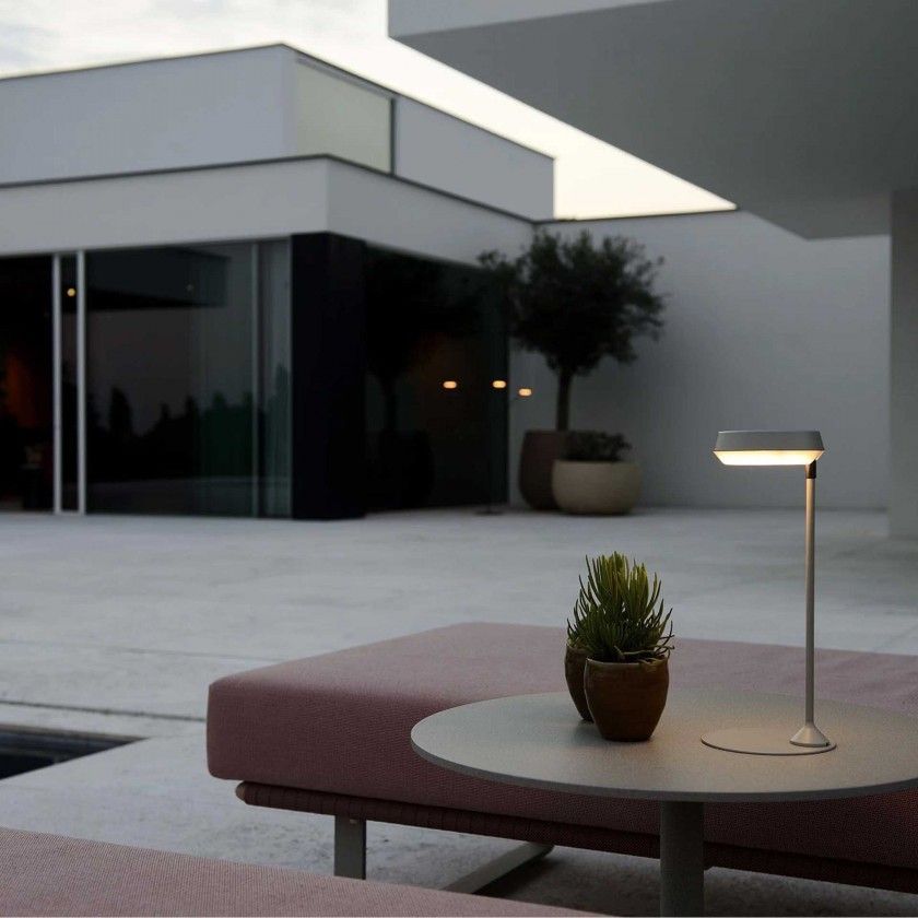 Candeeiro Mesa Mirai Branco 10X3X28.6cm