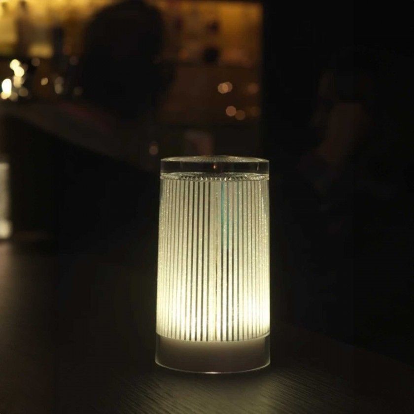 Candeeiro Mesa Djobie Plisée Glitter 8.3X15cm Candeeiro Mesa Djobie Plisée Glitter 8.3X15cm