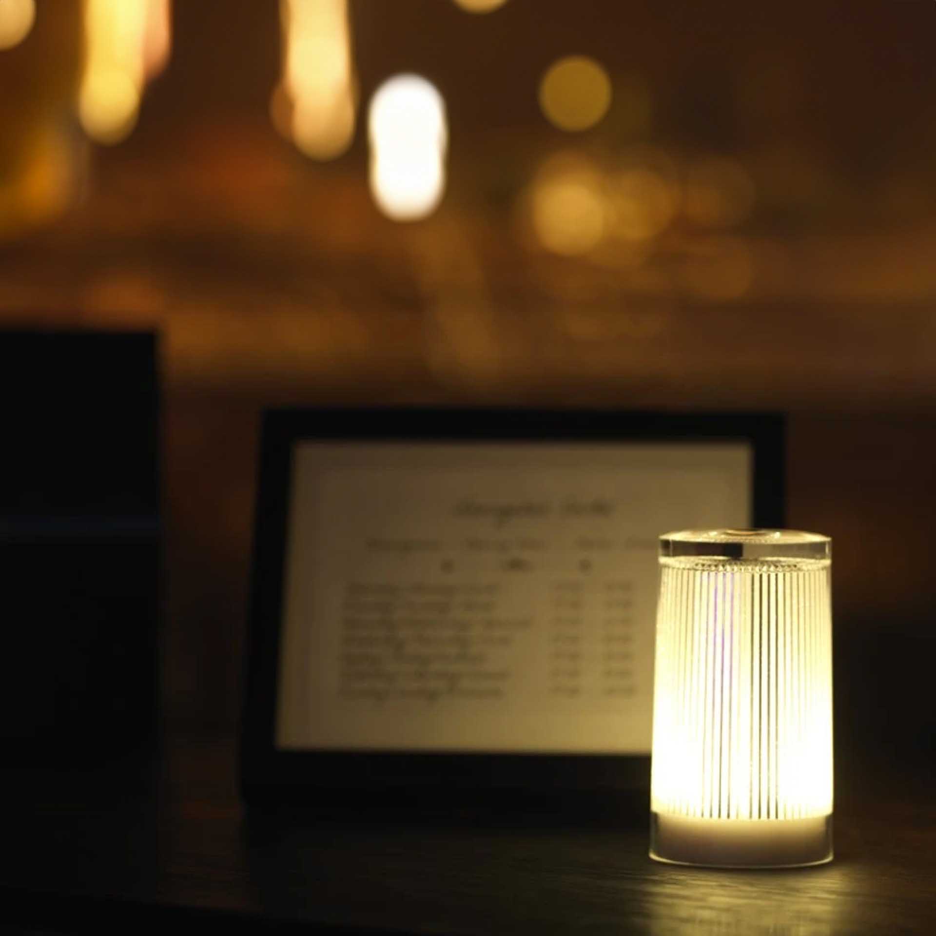 Candeeiro Mesa Djobie Plisée Glitter 8.3X15cm