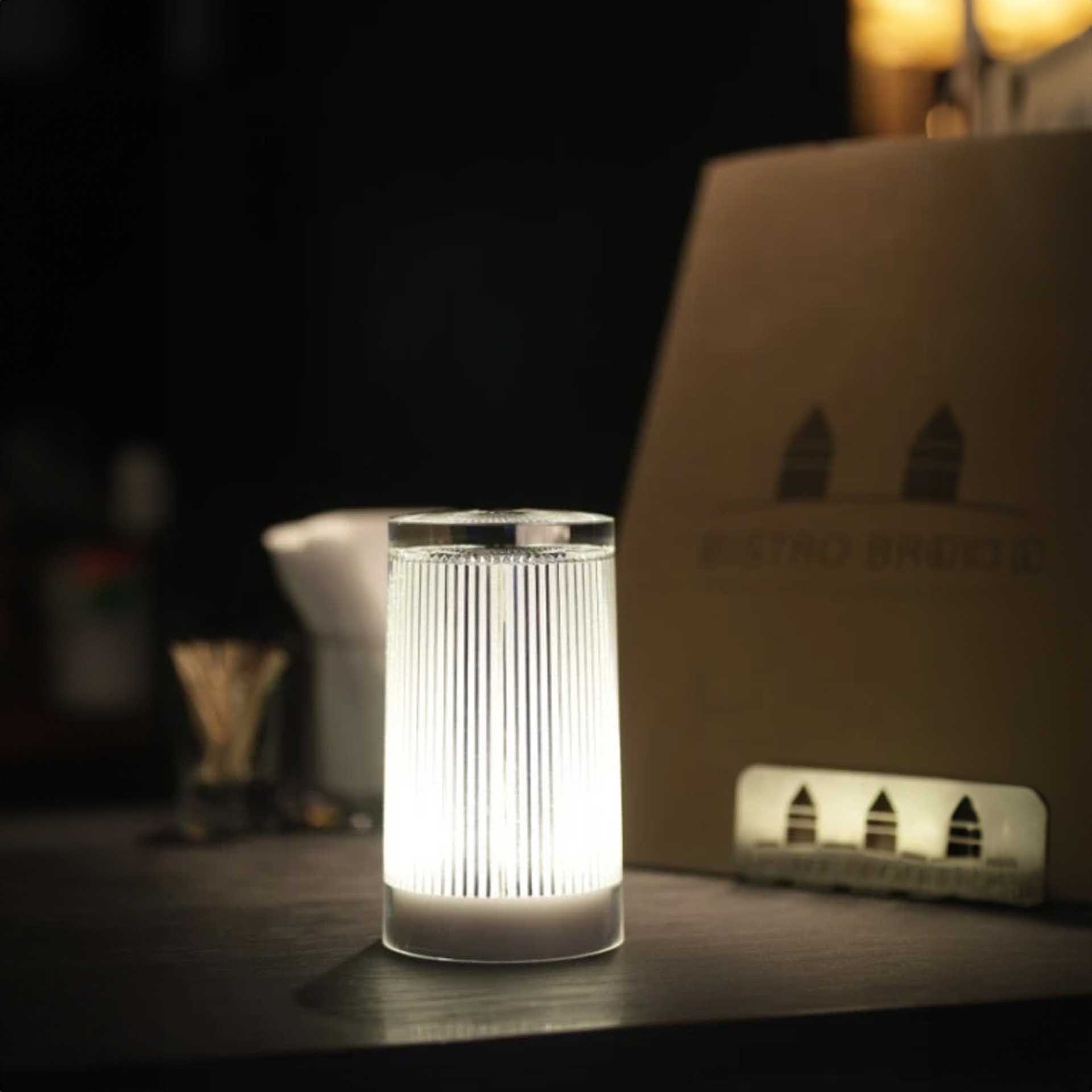 Candeeiro Mesa Djobie Plisée Glitter 8.3X15cm