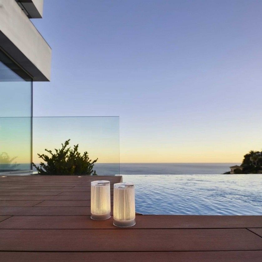 Candeeiro Mesa Djobie Plisée Glitter 8.3X15cm Candeeiro Mesa Djobie Plisée Glitter 8.3X15cm