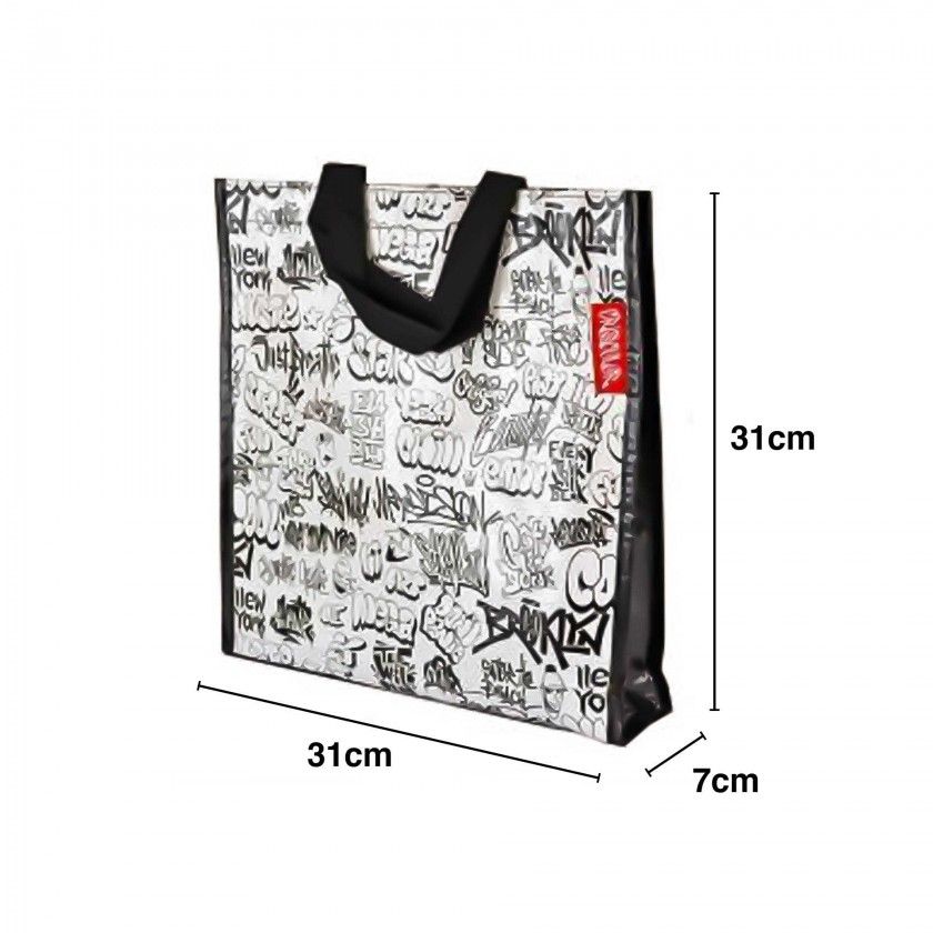 Saco Compras Ráfia Graffiti Saco Compras Ráfia Graffiti