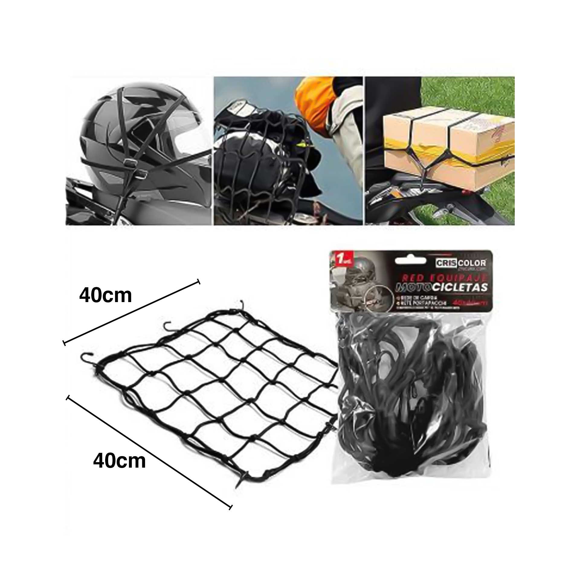 Rede Bagagem Moto 40X40cm