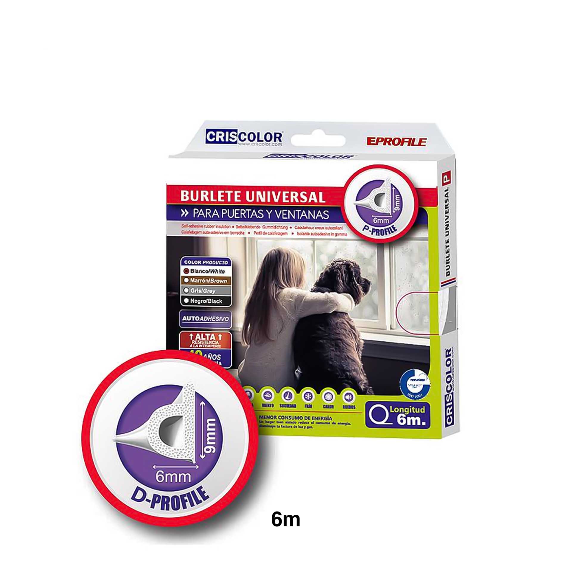 Rolo Fita Calafetar P-Profile 6m