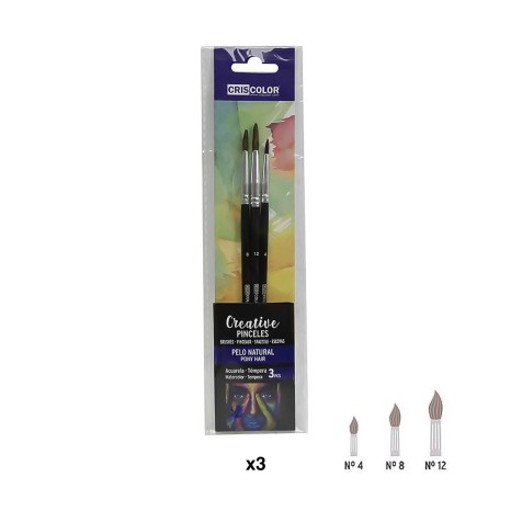 Pincel Fibra Natural Pack 3 - Image product