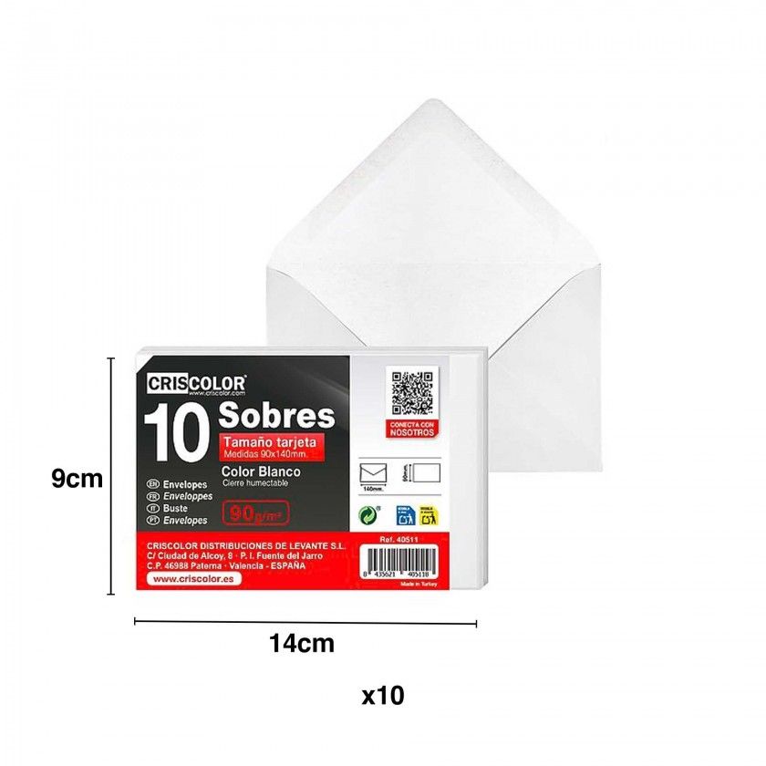 Envelope 9X14cm Pack 10 Envelope 9X14cm Pack 10