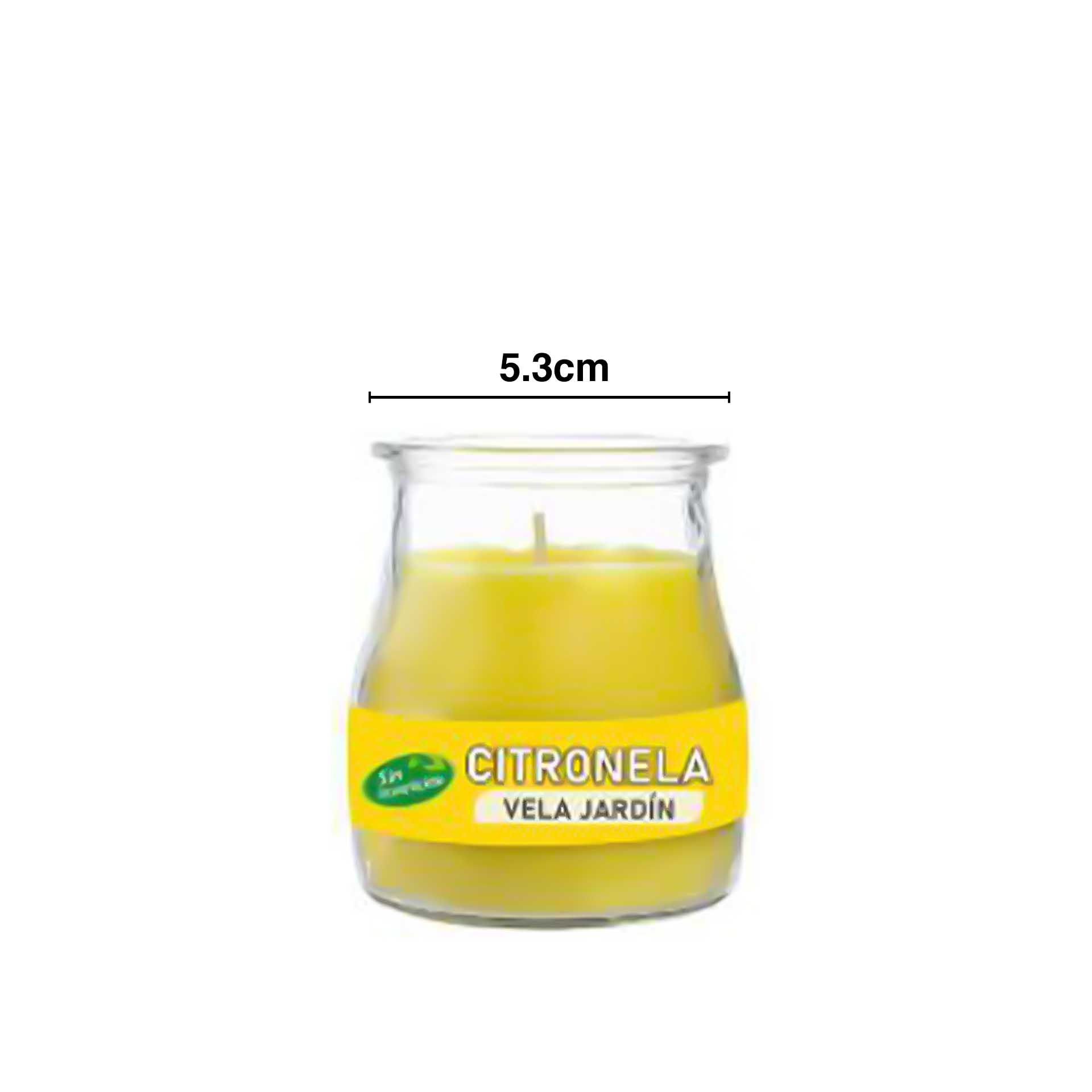 Vela Citronela Vidro Redondo 5.3cm