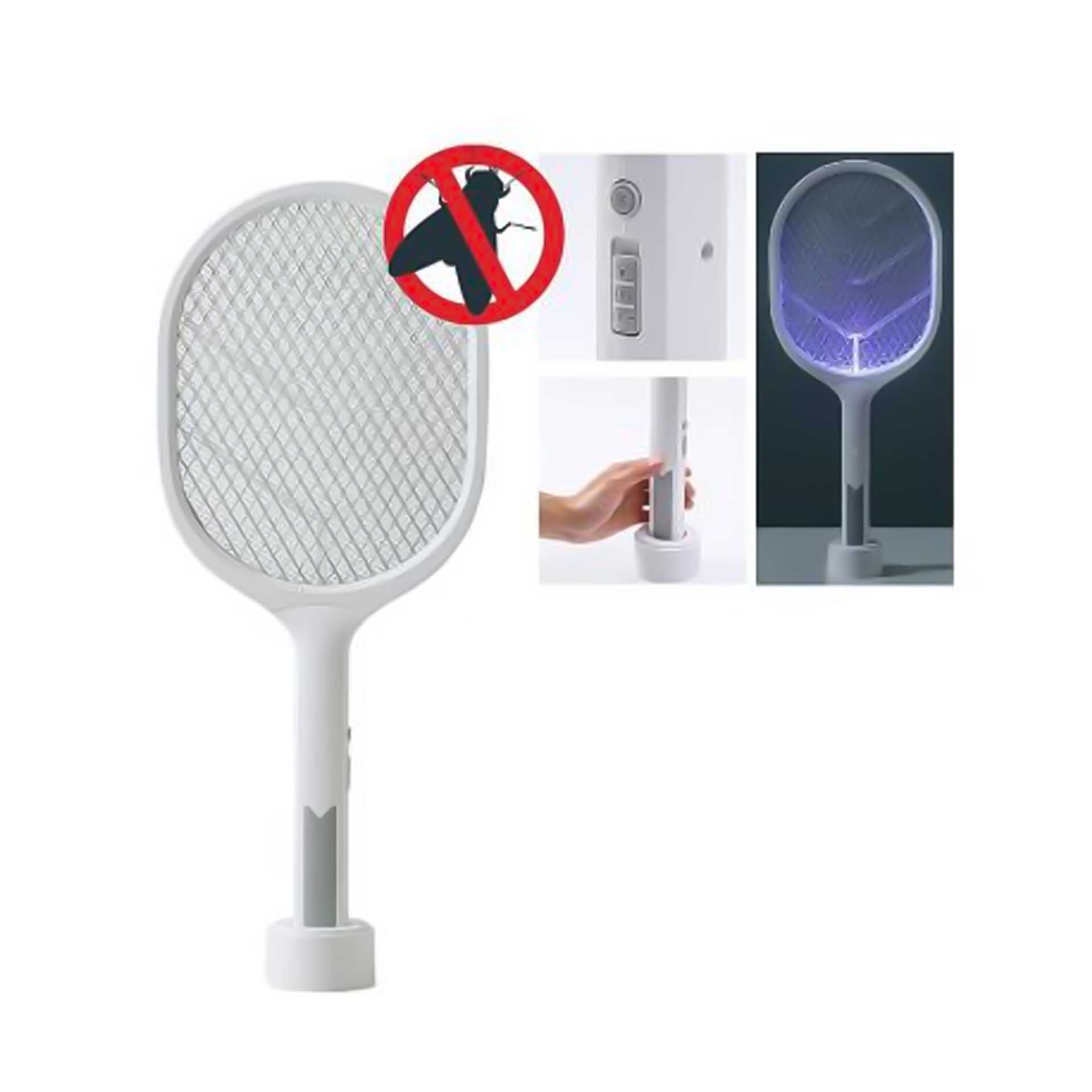 Raquete Anti Insetos com Base 3200V 52X21.7cm