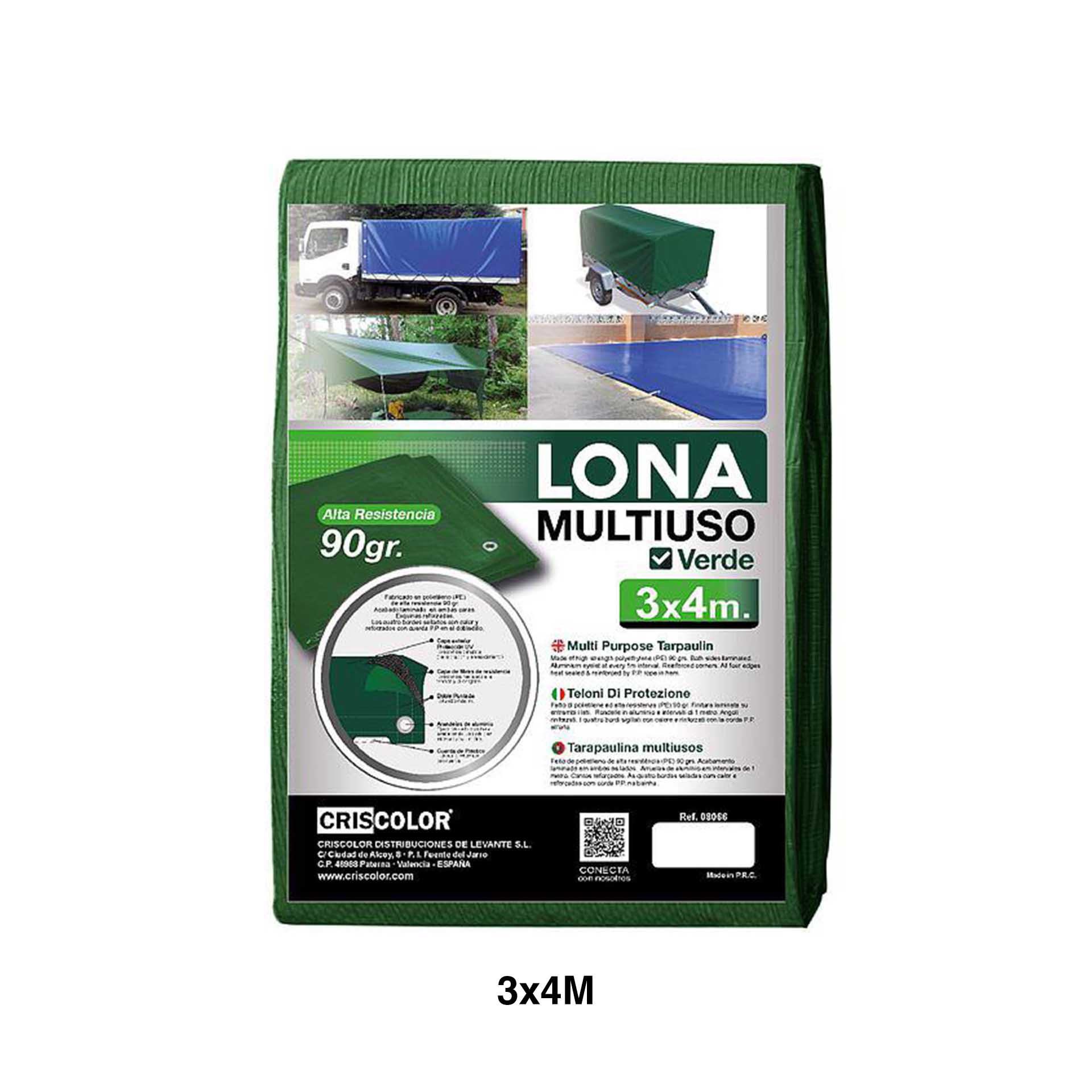 Lona Multiusos Verde 90gr