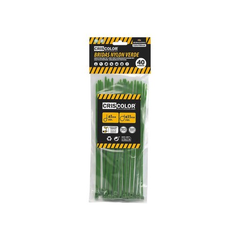 Abraçadeira Nylon Verde Pack 40 - Image product