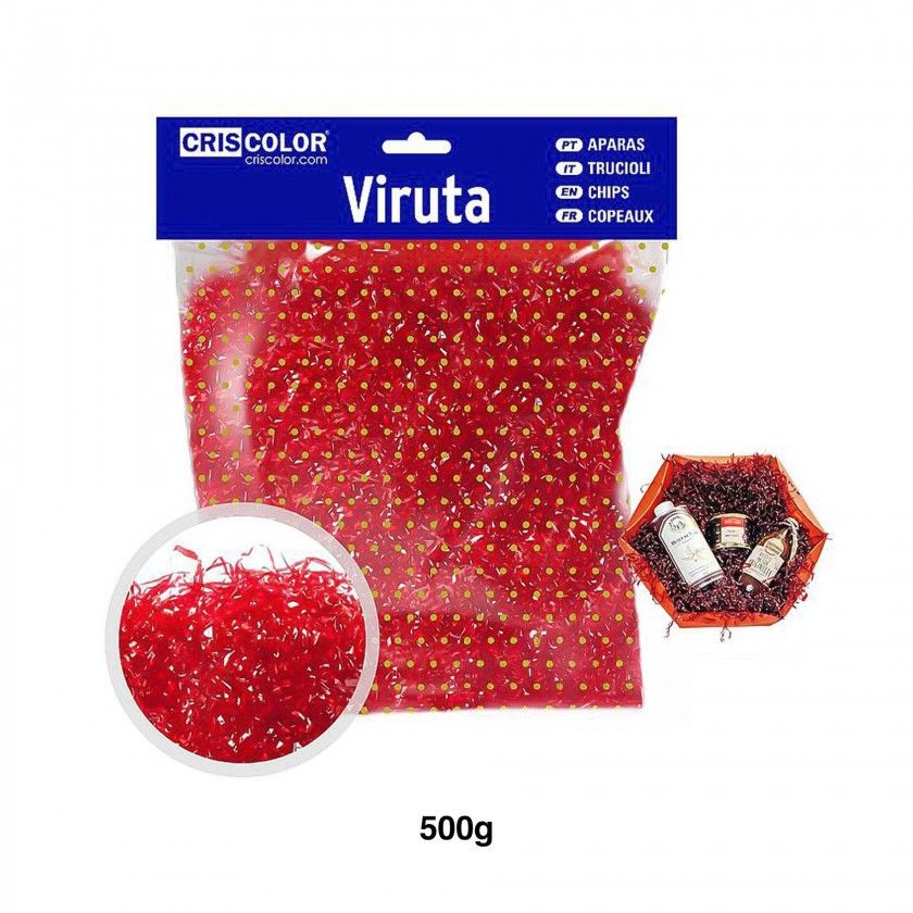 Saco Aparas Celofane Vermelho 500gr Saco Aparas Celofane Vermelho 500gr
