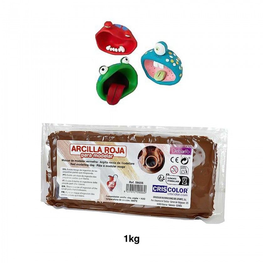 Pasta Modelar Argila Castanho 1kg Pasta Modelar Argila Castanho 1kg