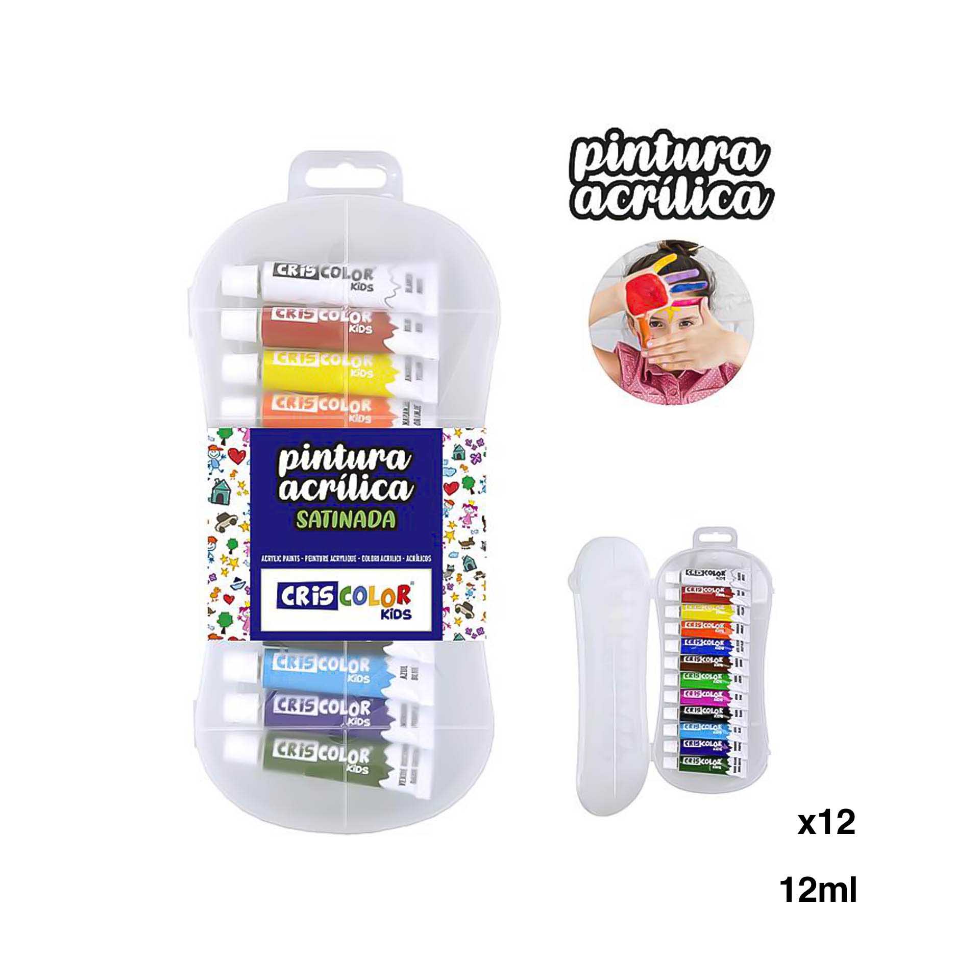 Guache Tinta Acrílica 12 Cores 12ml