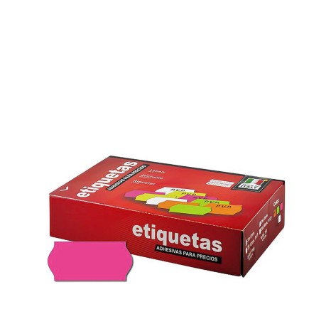 Rolo Etiquetas Fúcsia 26X12mm Pack 8 - Image product