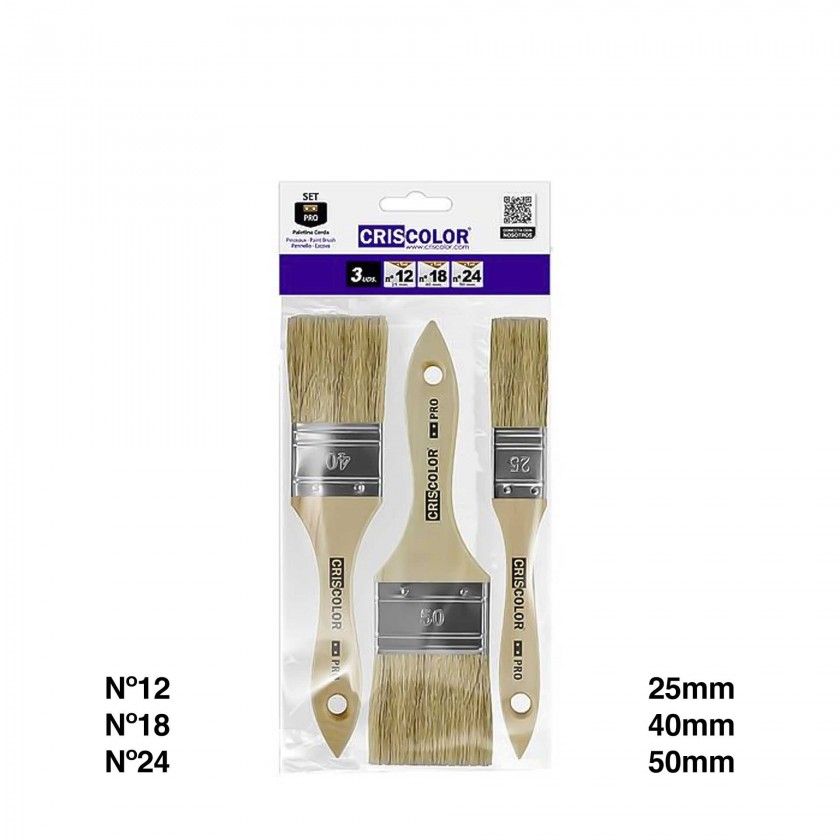 Pincel Madeira Pro 25-40-50mm Pack 3 Pincel Madeira Pro 25-40-50mm Pack 3
