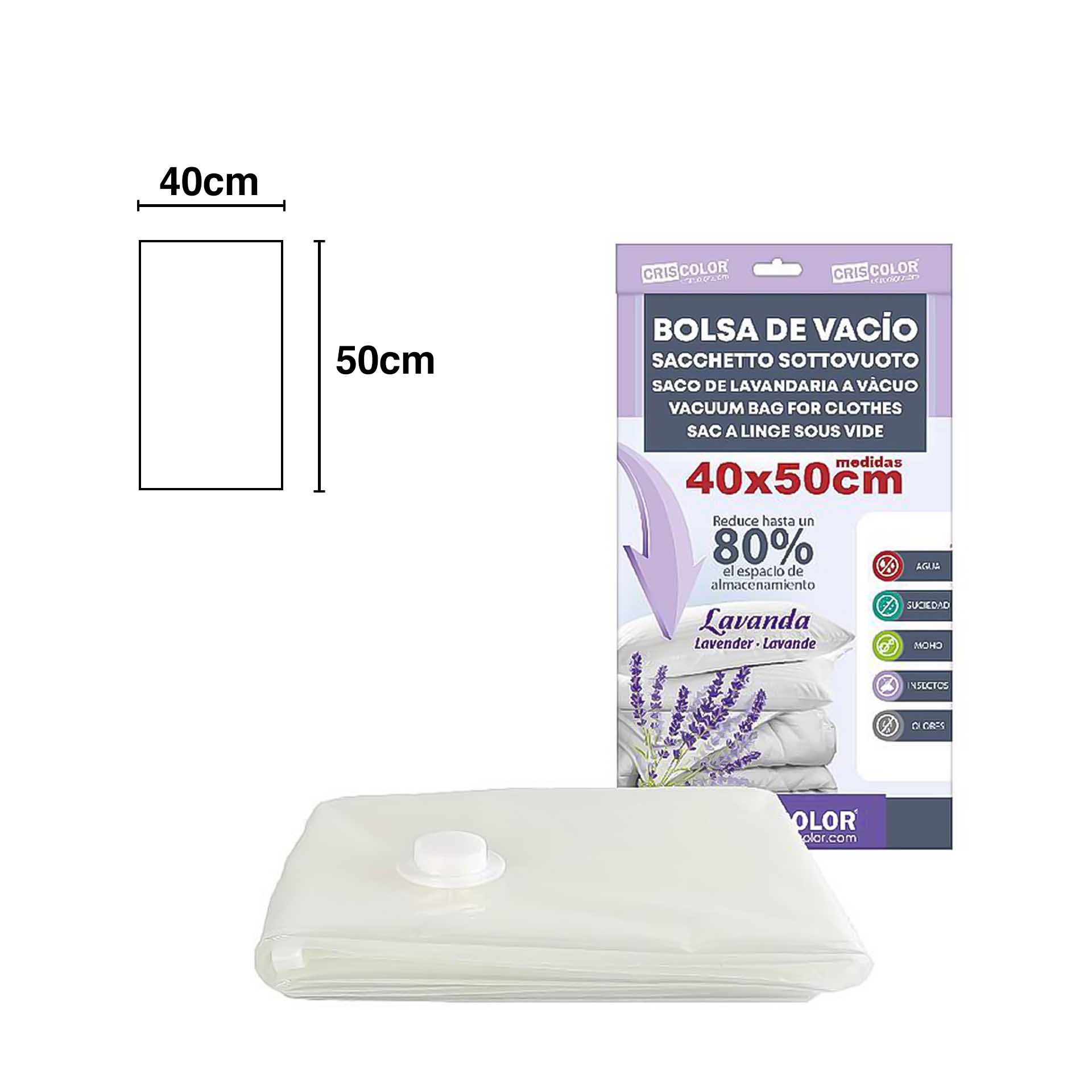 Saco Roupa Vácuo Lavanda