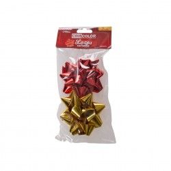 Lao Estrela Metal Vermelho / Ouro 19mm Pack 2