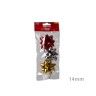 La�o Estrela Metal Vermelho / Ouro / Prata 14mm Pack 3