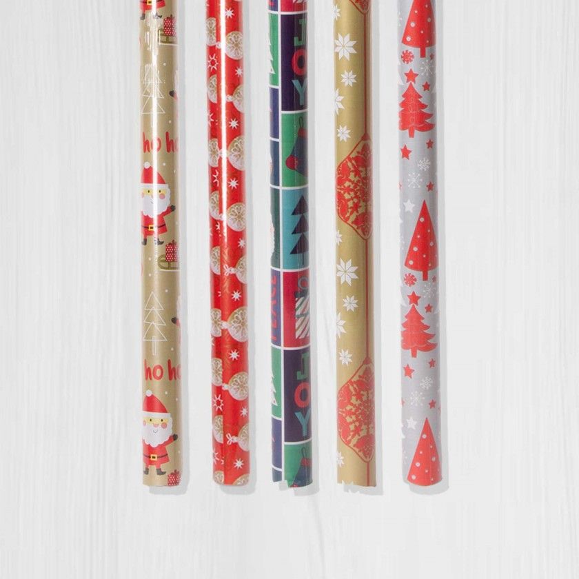 Rolo Papel Embrulho Fantasia Natal 70X200cm Rolo Papel Embrulho Fantasia Natal 70X200cm