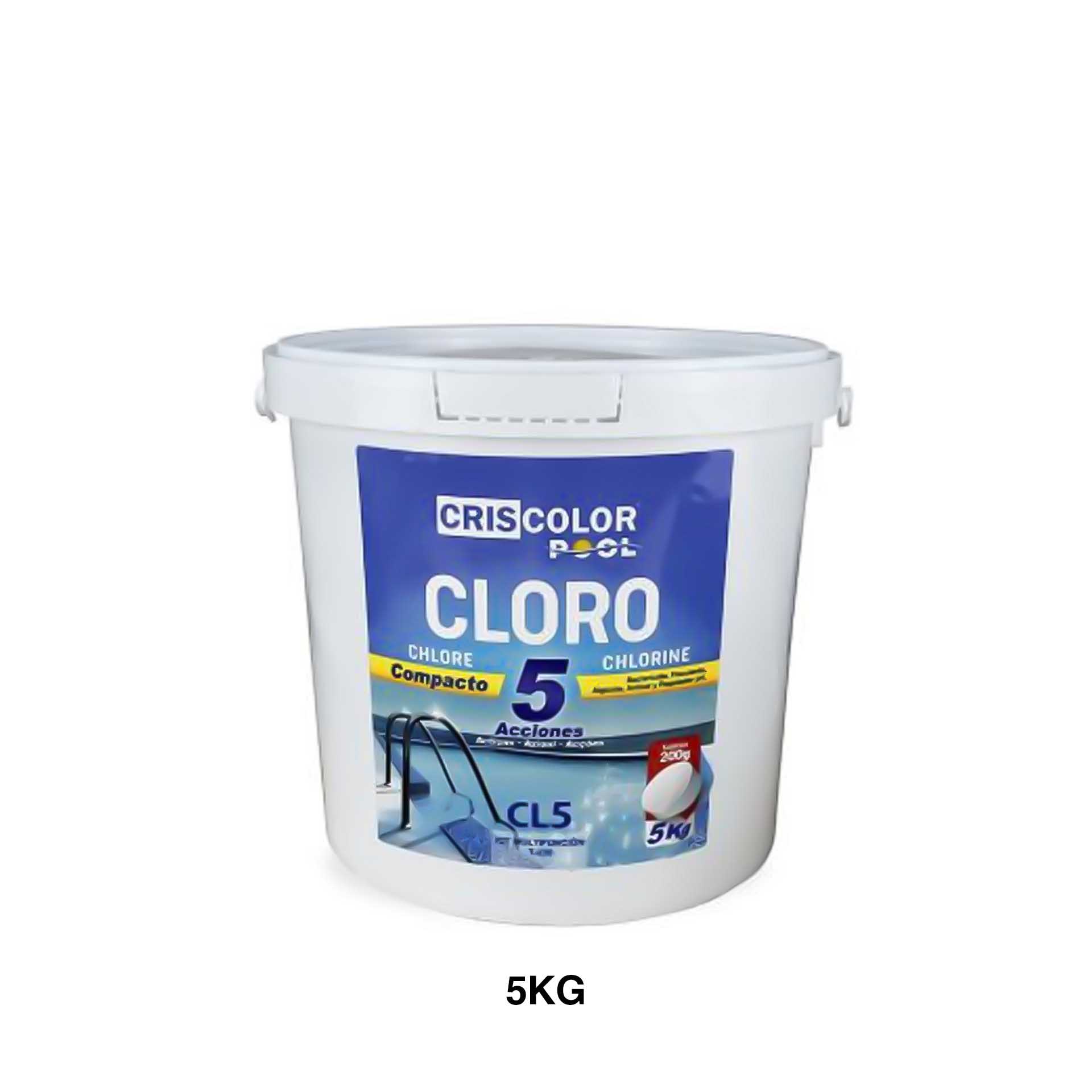 Cloro Compacto 5 Ações Branco 5kg