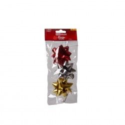 Lao Estrela Metal Vermelho / Ouro / Prata 14mm Pack 3