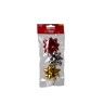 La�o Estrela Metal Vermelho / Ouro / Prata 14mm Pack 3