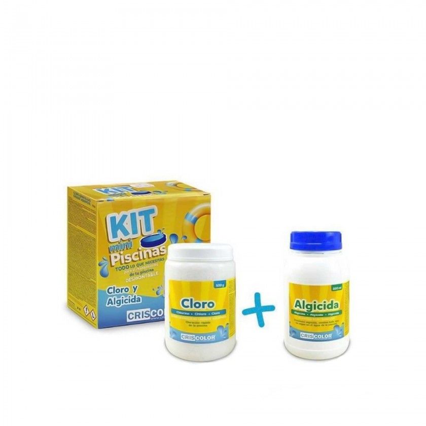 Kit Tratamento Piscinas Cloro 500gr + Algicida 500ml Kit Tratamento Piscinas Cloro 500gr + Algicida 500ml
